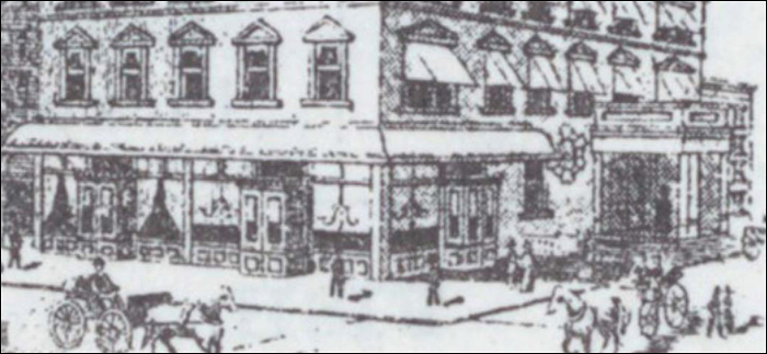 The Keller stores in 1900.